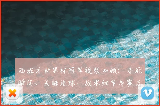 西班牙世界杯冠军视频回顾：夺冠瞬间、关键进球、战术细节与赛后影响解析